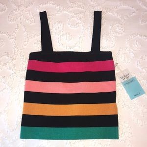Forever 21 Rainbow crop top tank top